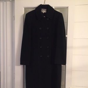 1980’s Black Wool Double Breasted Coat